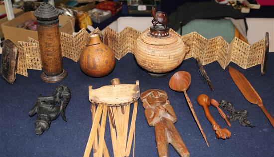 A group of Indonesian and other tribal artefacts